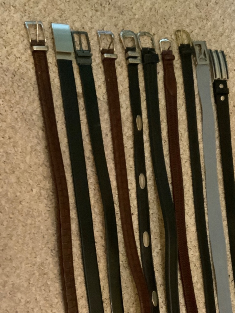 Men's Classic Leather and Synthetic Belts - Brown and Black